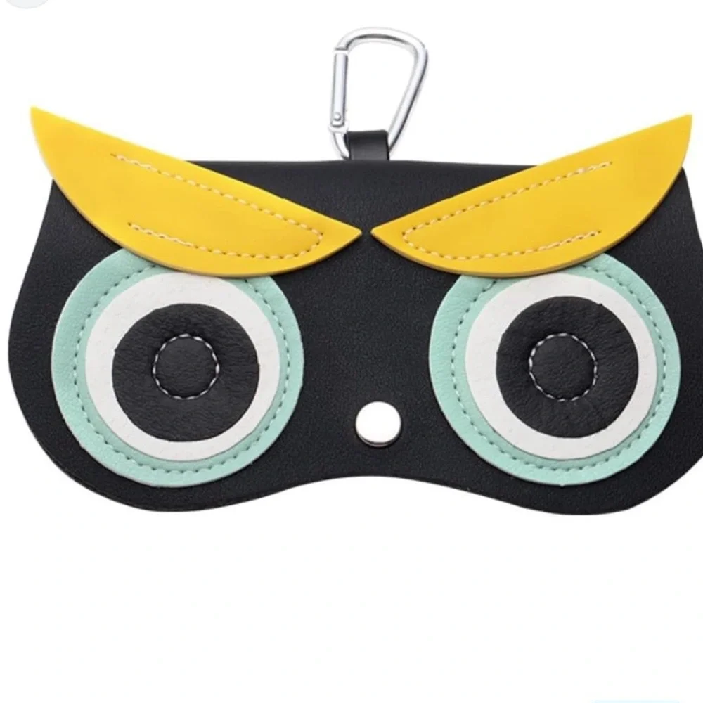 Cartoon Portable Sun Eye Glasses Box PU Leather Eyewear Cute Case